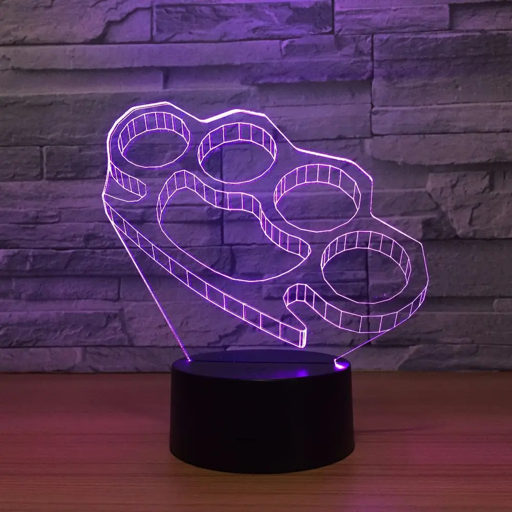 3D светодиодный ночник самооборона ручной застежками акрил творческий Usb Light ночники, современный творческий Usb лампа быстрая прямая