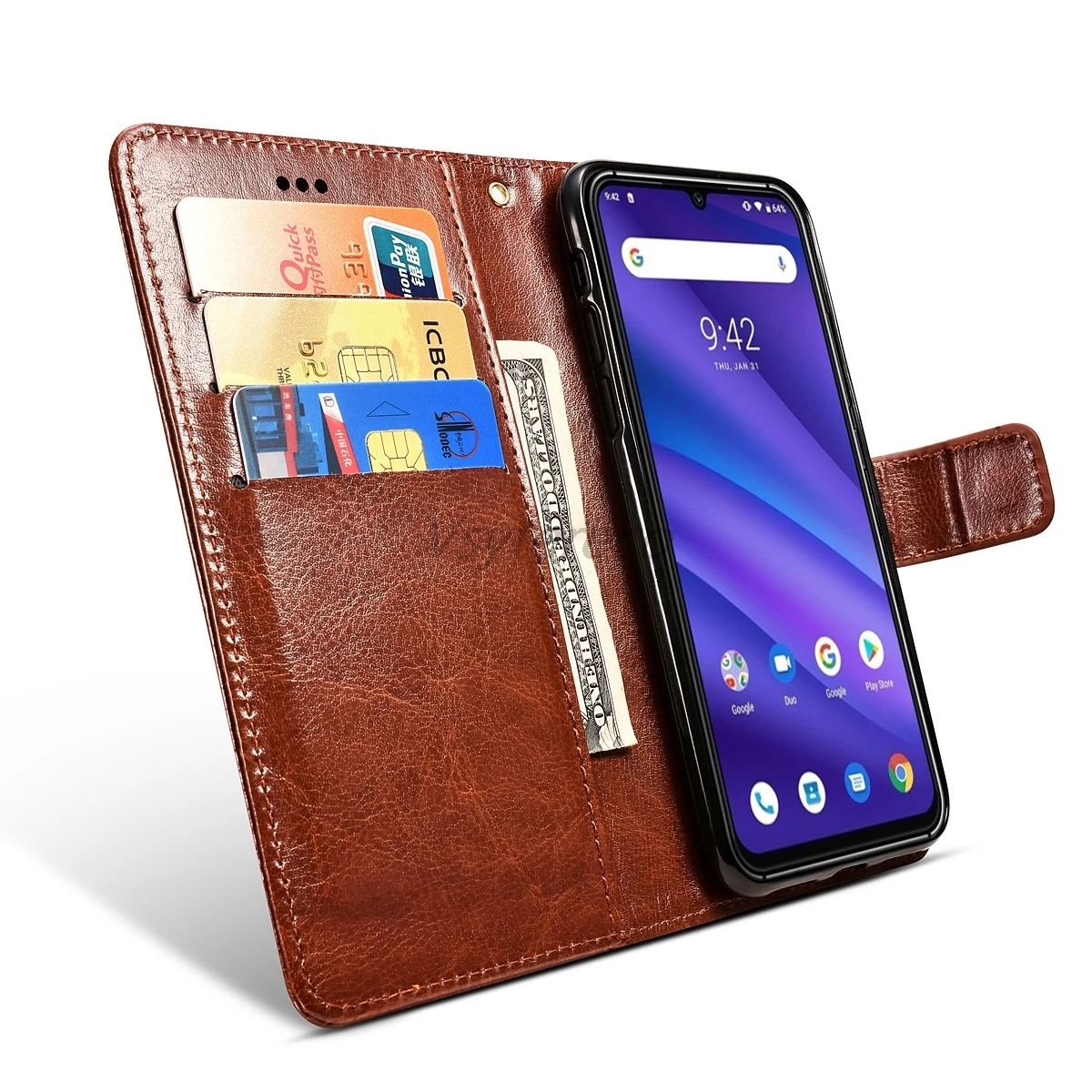 for umidigi a5 pro case soft silicone back flip leather wallet cover original for umidigi a7 pro case hard fundas phone bag capa free global shipping