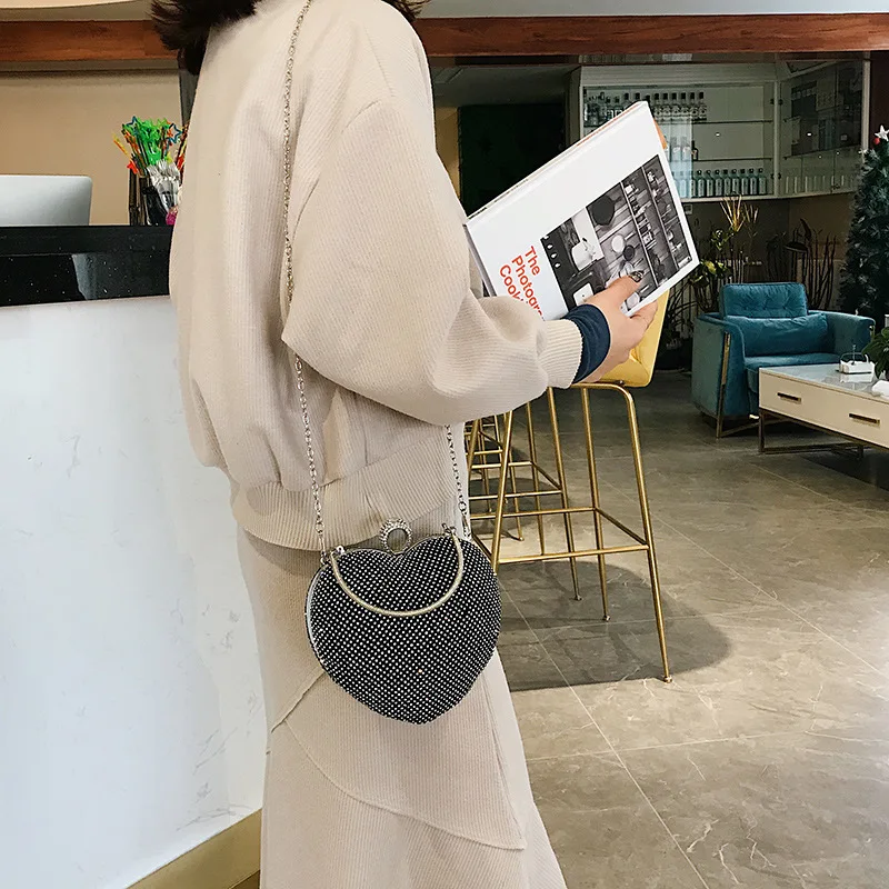 Модная дамская сумочка роскошная Высококачественная благородная в форме сердца