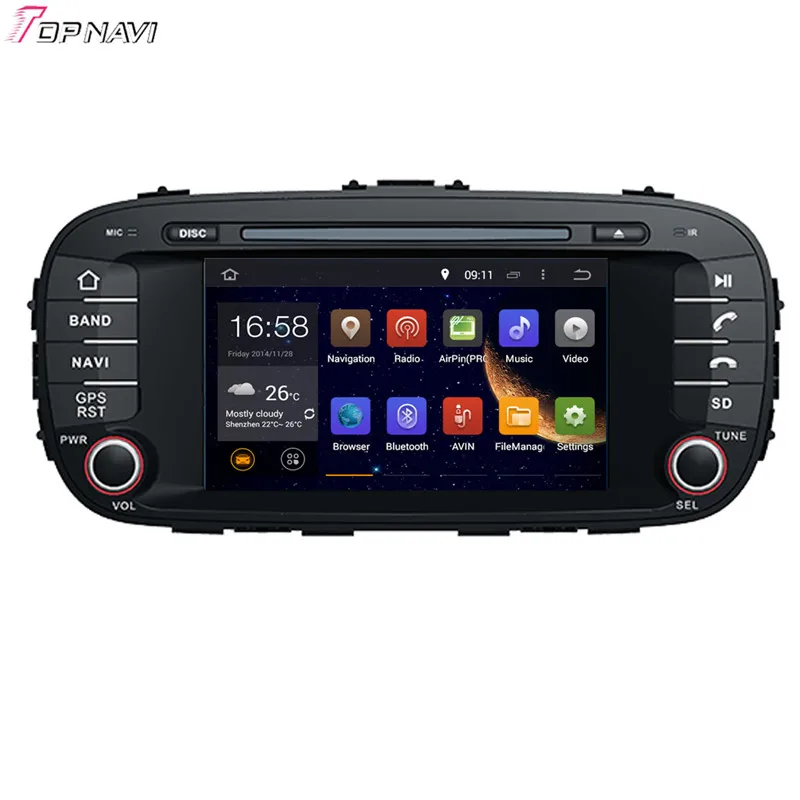 

Topnavi 7'' Octa Core 4GB RAM Android 6.0 Car Radio Stereo GPS for KIA SOUL 2014- Audio DVD Player