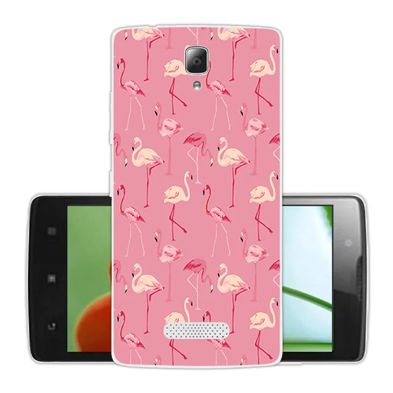 Мягкий ТПУ чехол для мобильного телефона Lenovo A2010 розовый из мягкого прозрачный