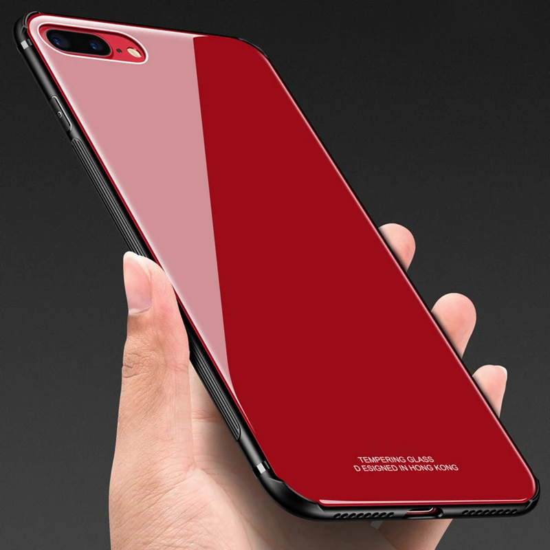 Чехол из закаленного стекла RZP для iPhone X 8 7 жесткий чехол на заднюю панель Apple Plus 10