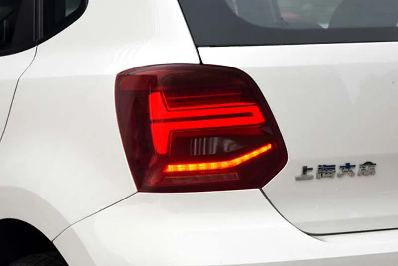 2 шт. автомобильный Стайлинг для VW polo задние фонари 2011- для polo светодиодный задний фонарь+ сигнал поворота+ тормоз+ обратный светодиодный свет