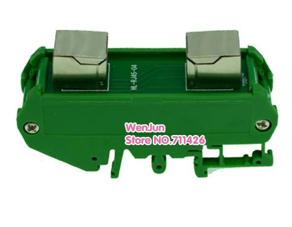 2 x RJ45 female 8P8C горизонтальная плата с монтажным кронштейном Din рейки и монтажной