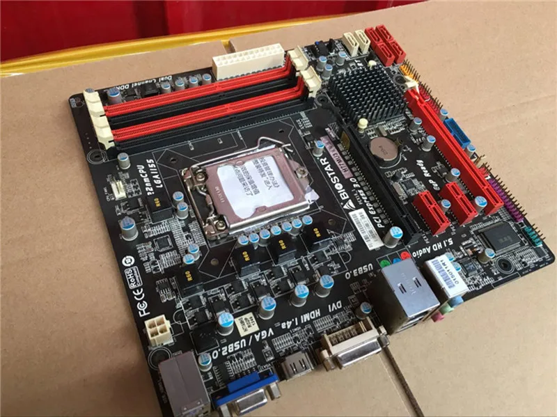 1155 H77 материнская плата б/у оригинальная BIOSTAR H77MU3 USB3.0 SATA3|sata3| |