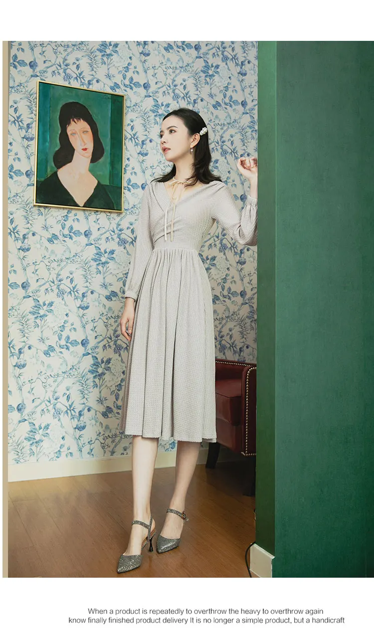 2019 новые модные женские платья осенние и зимние вязаные весенние в стиле ретро |