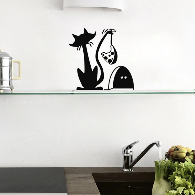 Виниловые наклейки на стену в виде ловушки холодильник для ресторана кухни