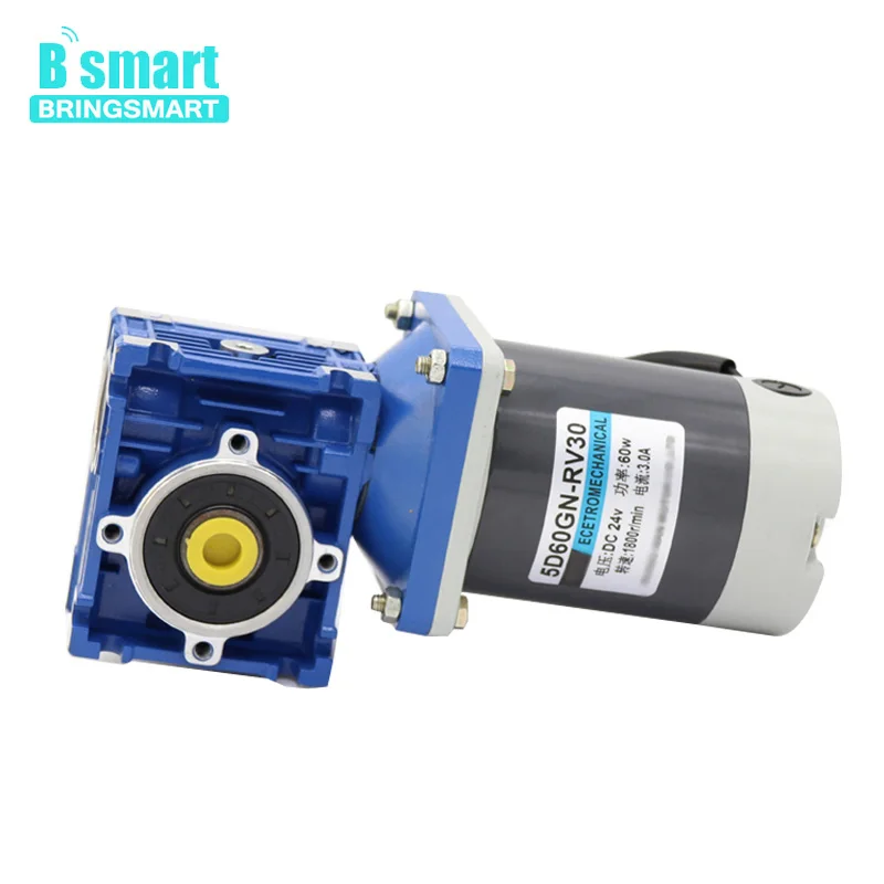 Фото Bringsmart 60 Вт DC мотор RV40 редуктор червячный 12В 24В скорости Двигатель постоянного Bringsmart 60 Вт DC мотор RV40 редуктор червячный 12В 24В скорости Двигатель постоянного