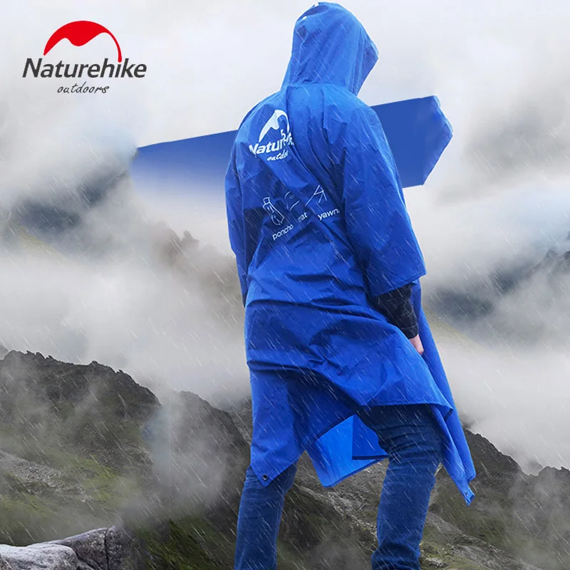 Naturehike 3 в 1 дождевые куртки многофункциональное пончо дождевик для мужчин и женщин навес для велосипеда электрический автомобиль открытый прогулки Рыбалка водонепроницаемое пальто