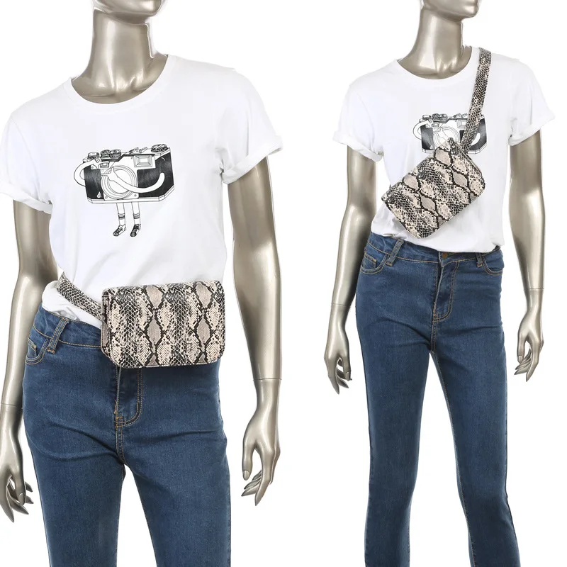 Mododiino дизайнерская поясная сумка из змеиной кожи нагрудная посылка женская через