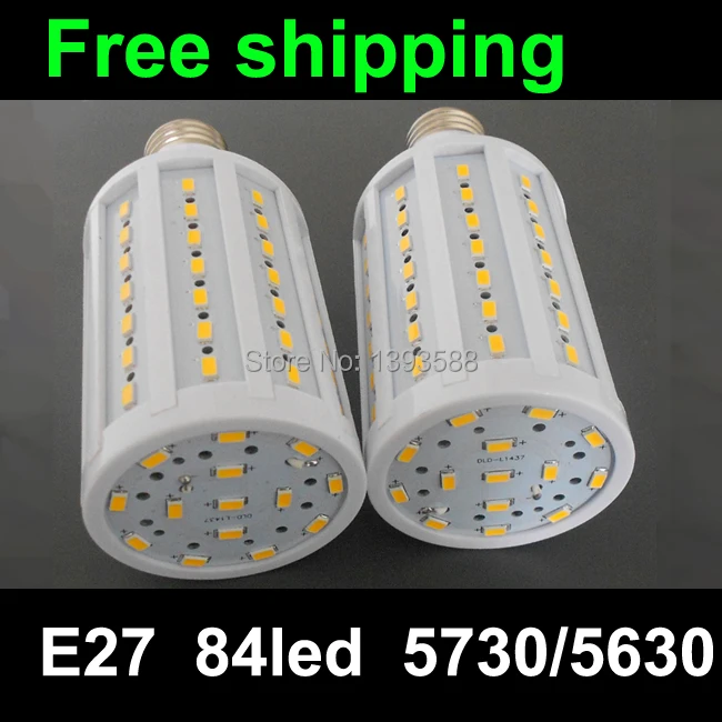 Бесплатная доставка, лампа дневного света 20 Вт e27, 84 светодиода 5730 SMD 5630SMD, лампа высокой яркости, освещение для гостиной