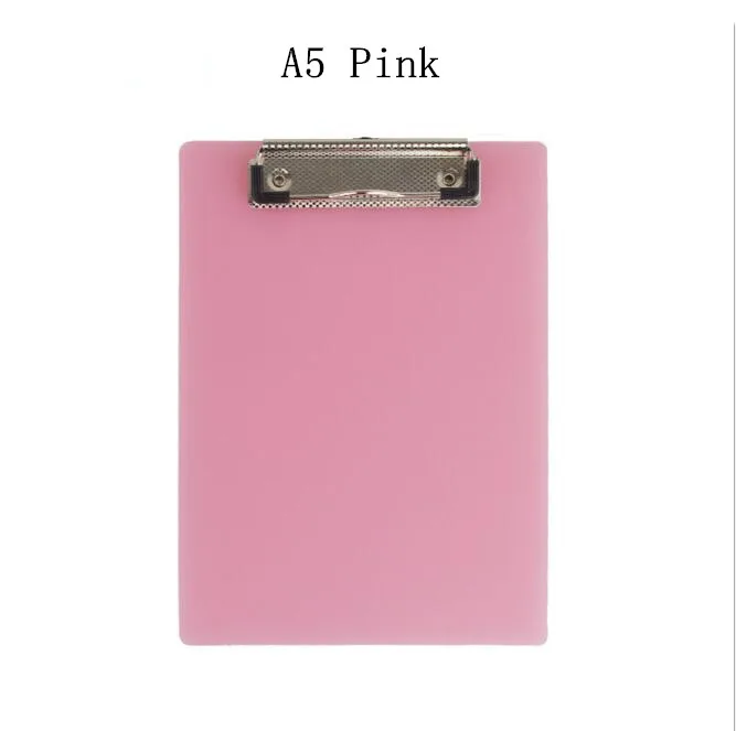 A5 pink Прозрачный А4 А5 Папка для документов зажим для письменной доски металлическая Обложка для рапорта корешок бар школа канцелярские принадлежности - Цвет: A5 pink