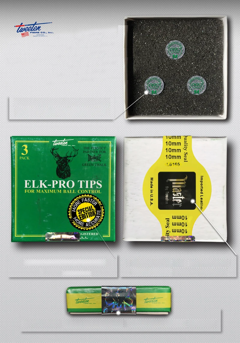 Ronnie O'Sullivan Hard ELK-PRO Tips Professional Pool Cue Stick Billiards Accessories 10mm High Quality moistureproof Optimal