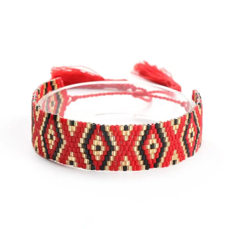 Bracelet-red Джой богемное платье макси заявление ожерелье Цепочки и ожерелья Для женщин в этническом стиле, с бахромой, ювелирное изделие колье Boho винтажный чокер Мода ожерелье от сглаза - Окраска металла: Bracelet-red