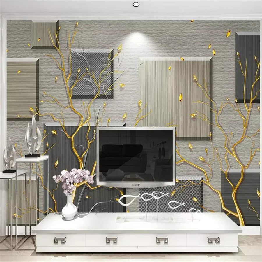 beibehang Custom Photo Wallpaper 3D Mural Modern Abstract Fortune Tree bedroom Background Wall papel de parede 3d wallpaper |