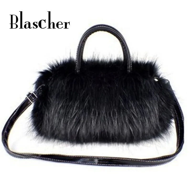 Женская меховая сумка Blascher маленькая сумка-мессенджер из искусственного меха на