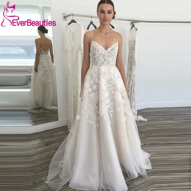 Lace Boho Wedding Dresses Gowns Tulle A Line Bride Dress Robe De Mariee Trouwjurk Vestidos Novia 2020 | Свадьбы и торжества