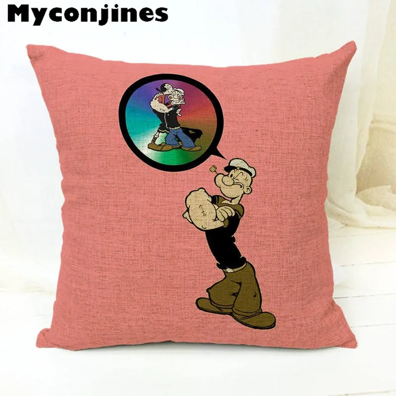 Наволочка с принтом из мультфильма анимация Popeye Ariver Pluto Spinach Letters домашняя спальня диван офис открытый автомобиль Декор белье Travesseiro