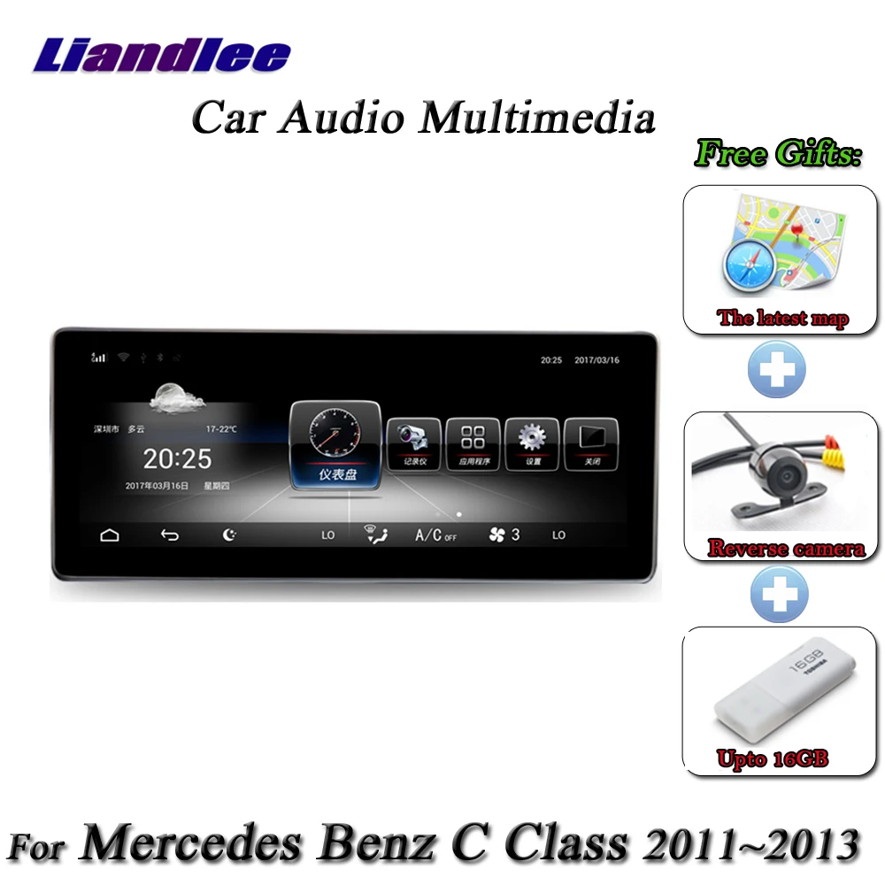 Liandlee для Mercedes Benz C Class W204 C180 C200 C260 Android радио AUX BT gps карта Navi Навигация экран мультимедиа