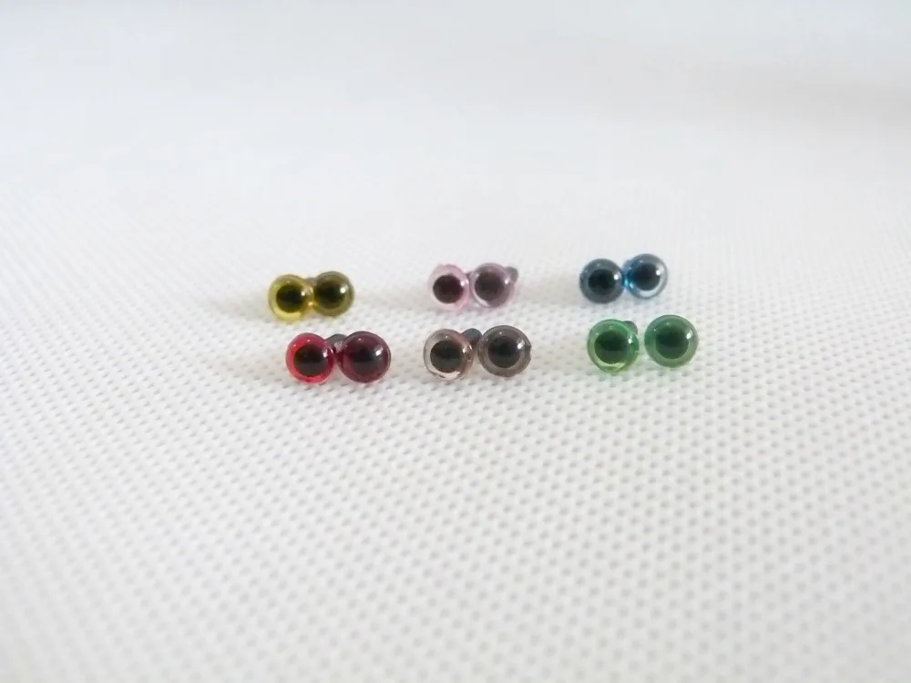 Разноцветные Пластиковые глаза для игрушек 36 шт./лот 4 5 мм Гладкий стержень без