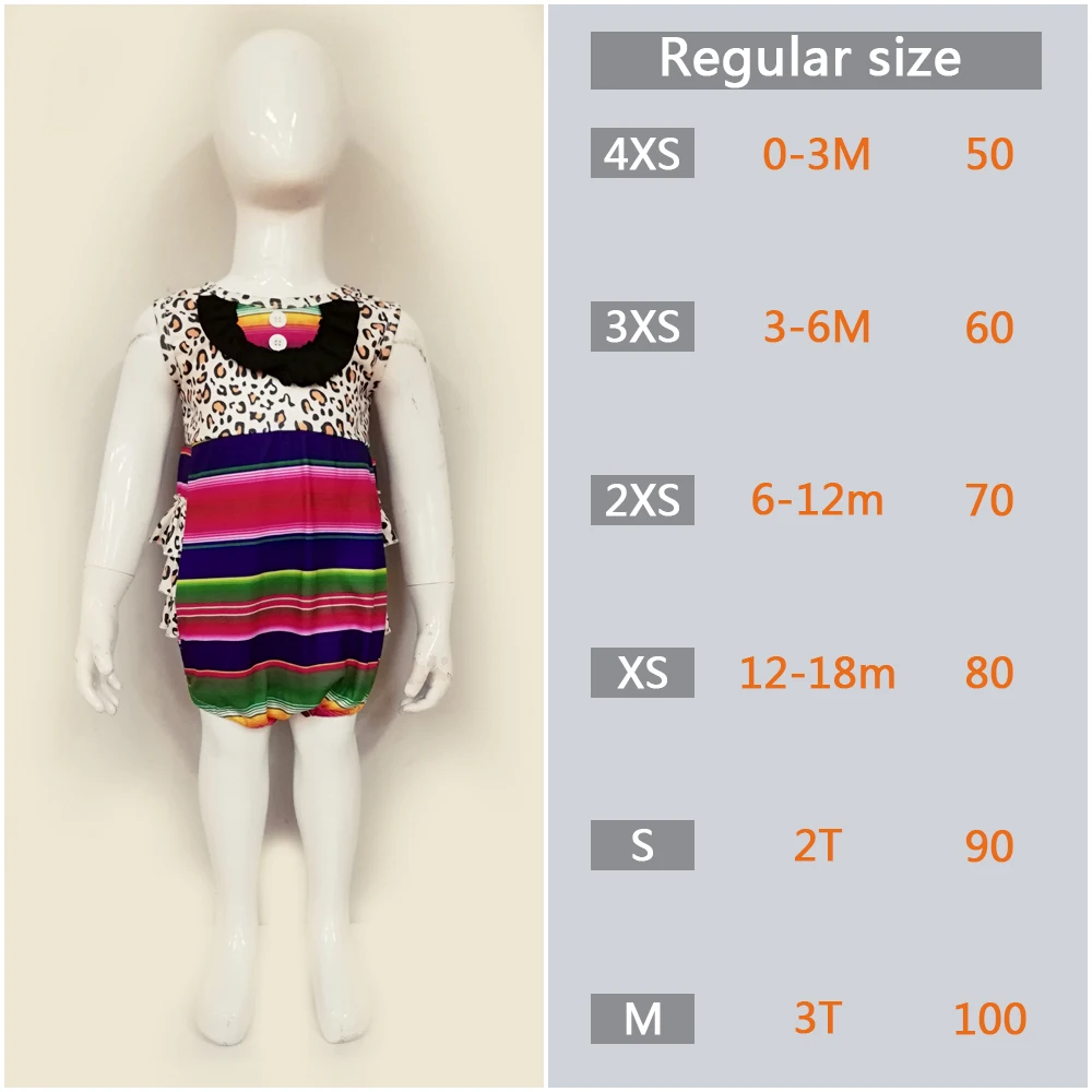 Baby Girl Romper 2019 Fashion Leopard and stripes Boutique cotton baby girl onesie GPF904-625-HY-1 | Детская одежда и обувь