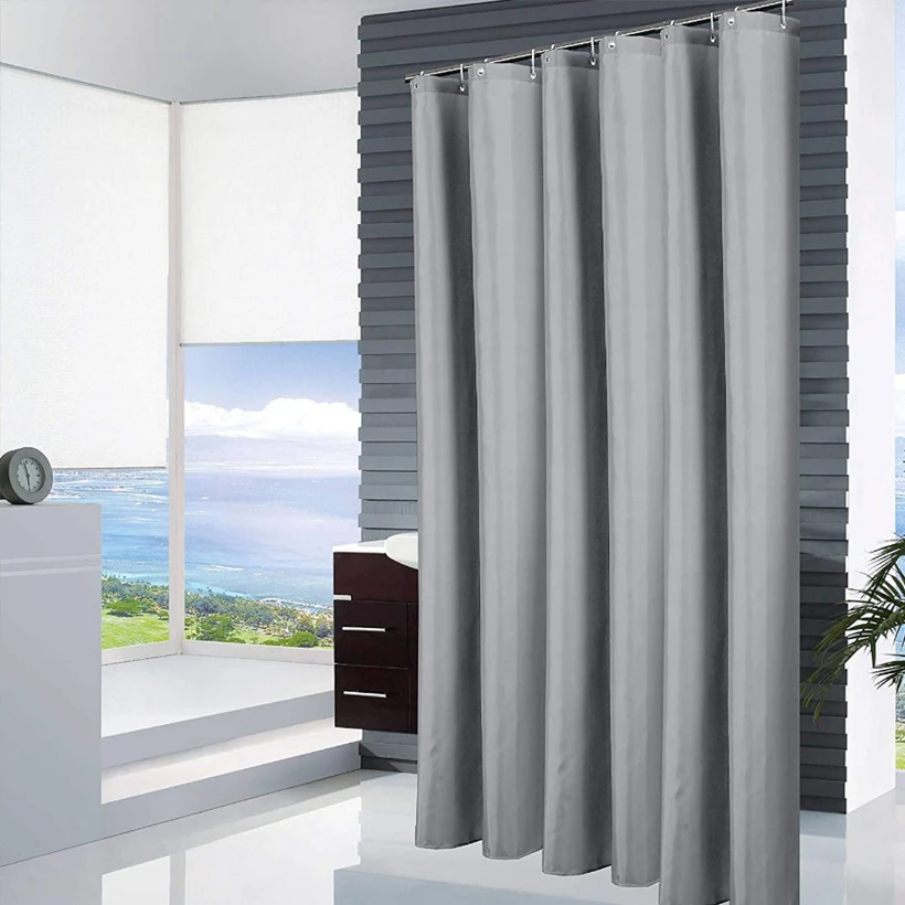 

CLPAIZI Solid Color Shower Curtain Waterproof Mildew Proof Shower Curtain With Hooks Bathroom Accessories Bath Curtain D30