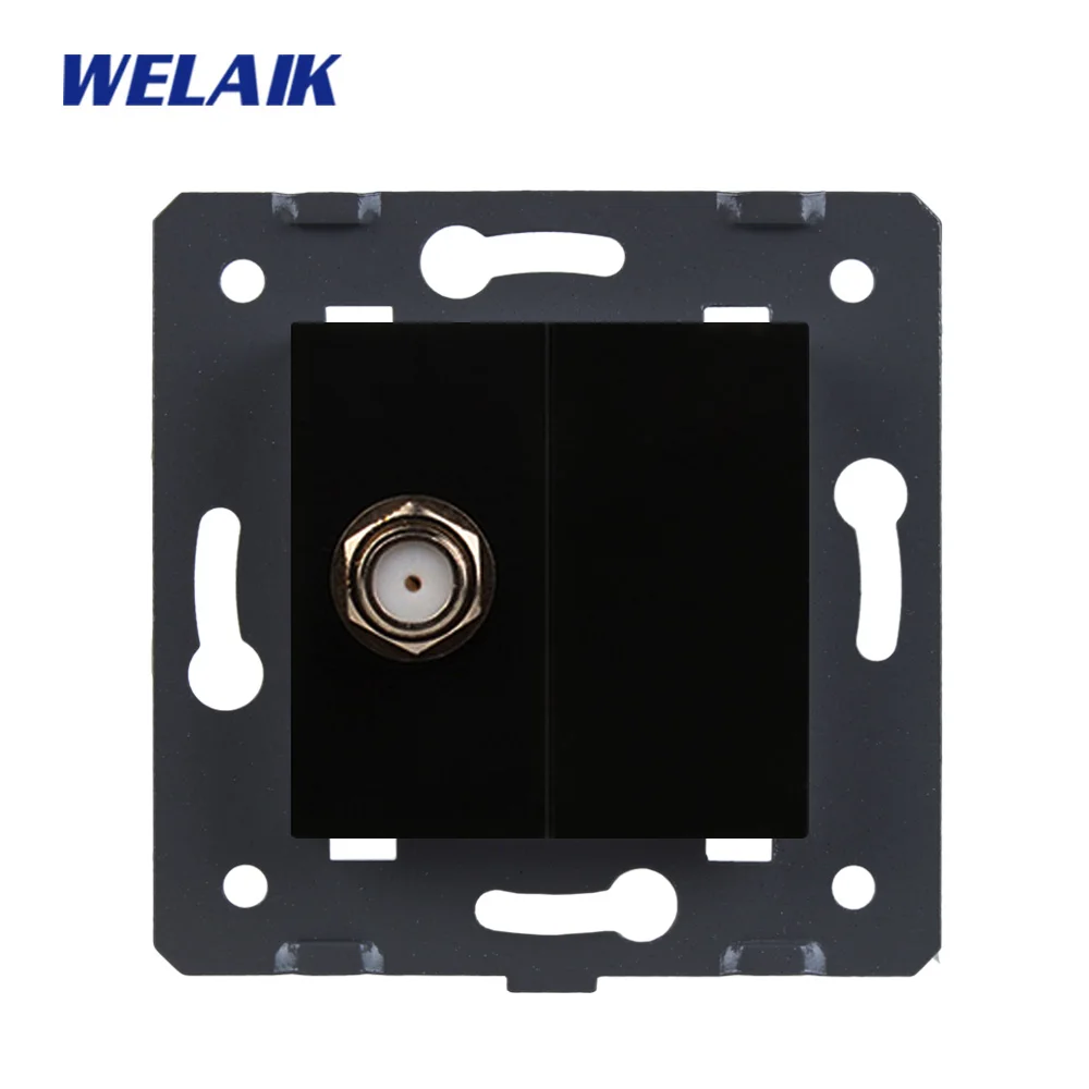 WELAIK EU-standard Satellite-Socket DIY-запчасти для настенных спутниковых розеток-без стеклянной панели A8SAW/B