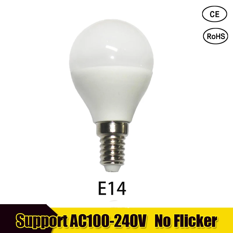 Светодиодные лампы E27 E14 LED b22 110 v 220 3 w 5 7 9 12 15 светодиодные для люстры холодной