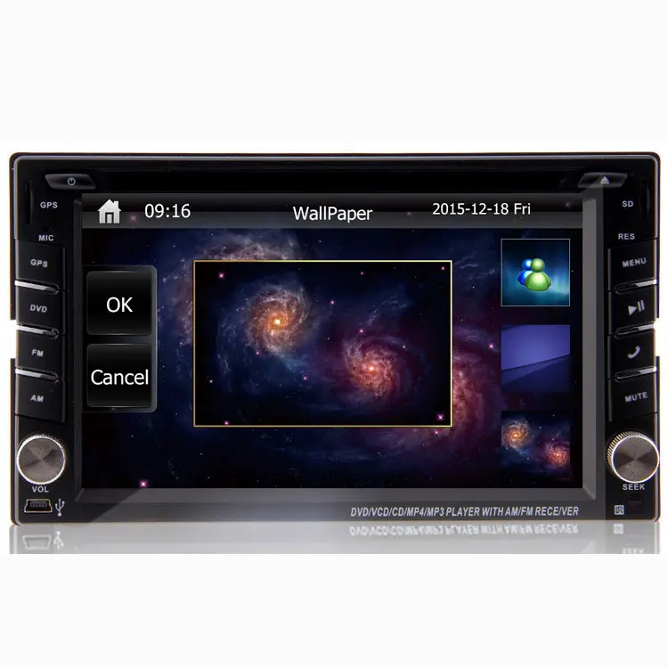 Goede 6.2 Inch In Dash 2DIN Universele Auto GPS Navigatie Met Dvd-speler Multimedia Radio Audio Ipod Bluetooth Video Stereo Hoofd Eenheid