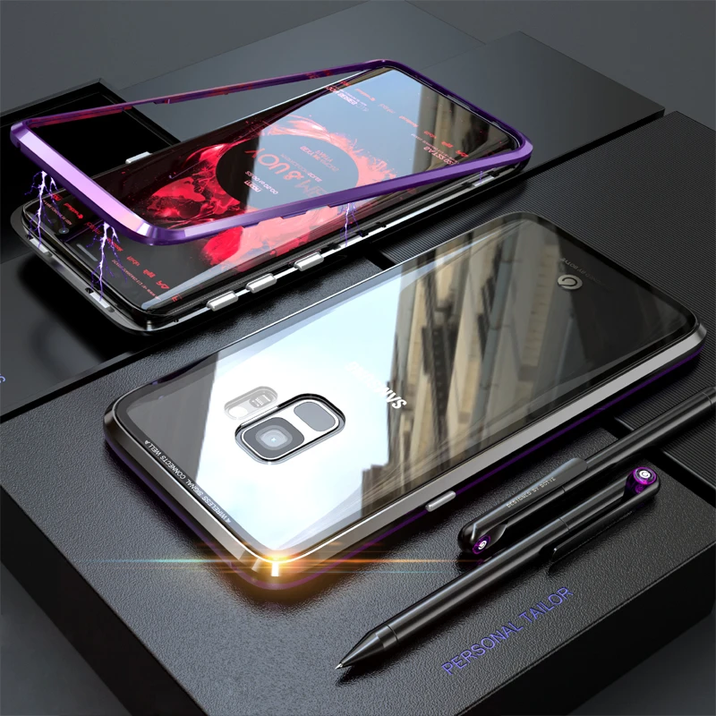 Роскошный Магнитный чехол для телефона samsung Galaxy S10 Plus, чехол s S8 Note 8, чехол для samsung S9 Plus, чехол для samsung Note9, чехол Note 9