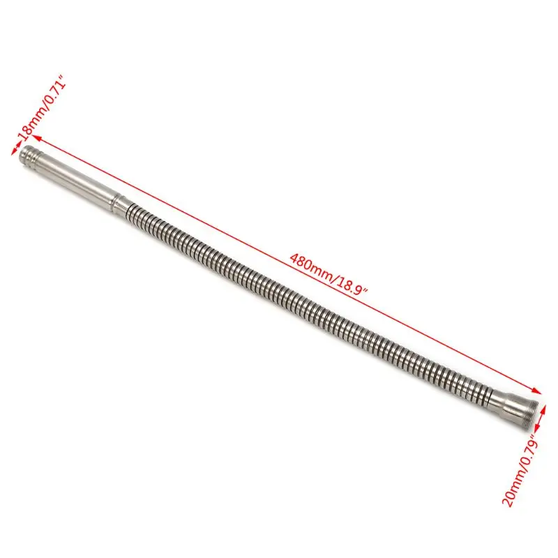 

48cm Stainless Steel Water Supply Hose Kitchen Faucet Plumbing Hoses Universal Tube Without Head