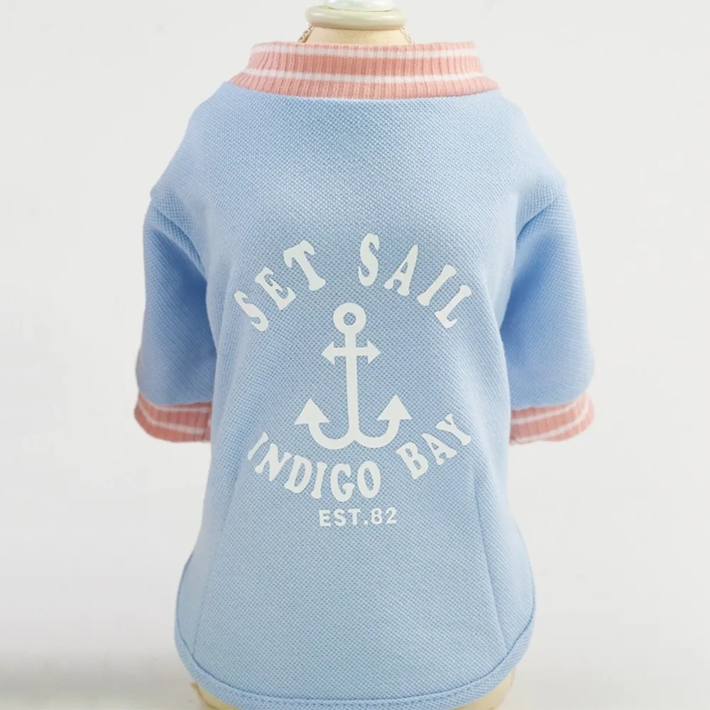 Новинка весны 2019 Одежда для питомцев собака Матросская Футболка маленькая