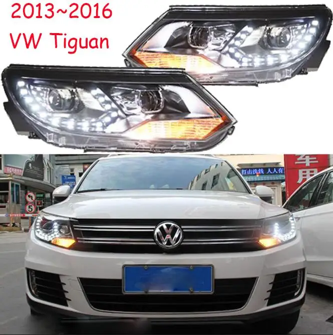 2013 to 2016year Автомобильный Стайлинг для Tiguan головной светильник 2009~ 2012/2013~ Tiguan светодиодный головной светильник светодиодный DRL Bi Xenon объектив головной светильник дальнего ближнего света для парковки - Цвет: 2013 to 2016year