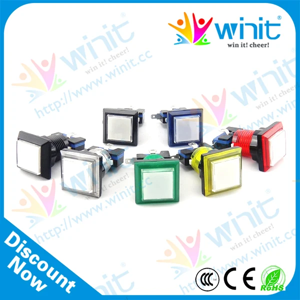 Квадратный кнопочный переключатель со светодиодной подсветкой и