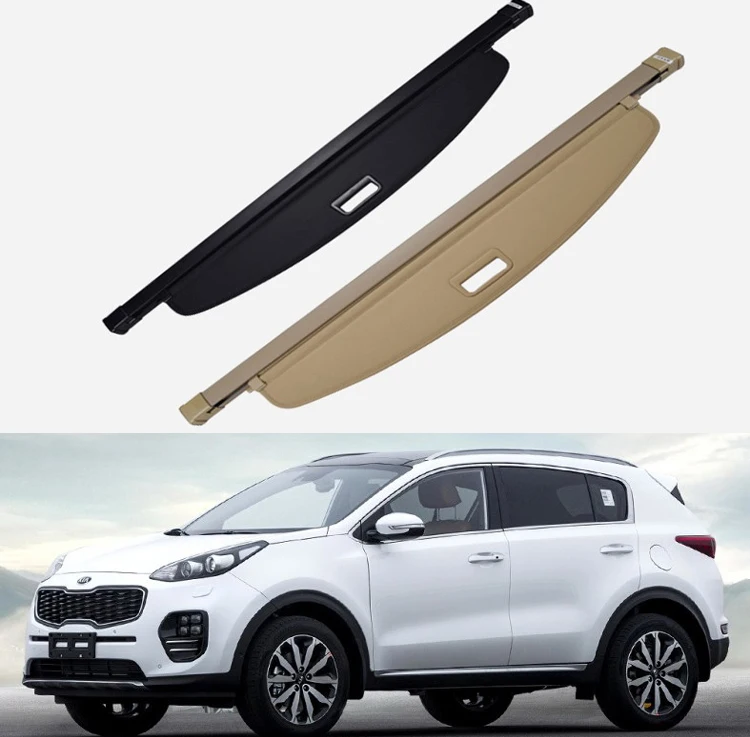 Для Kia Sportage KX5 2016 2017 2018 2019 алюминиевая + холщовая задняя крышка для груза защитный