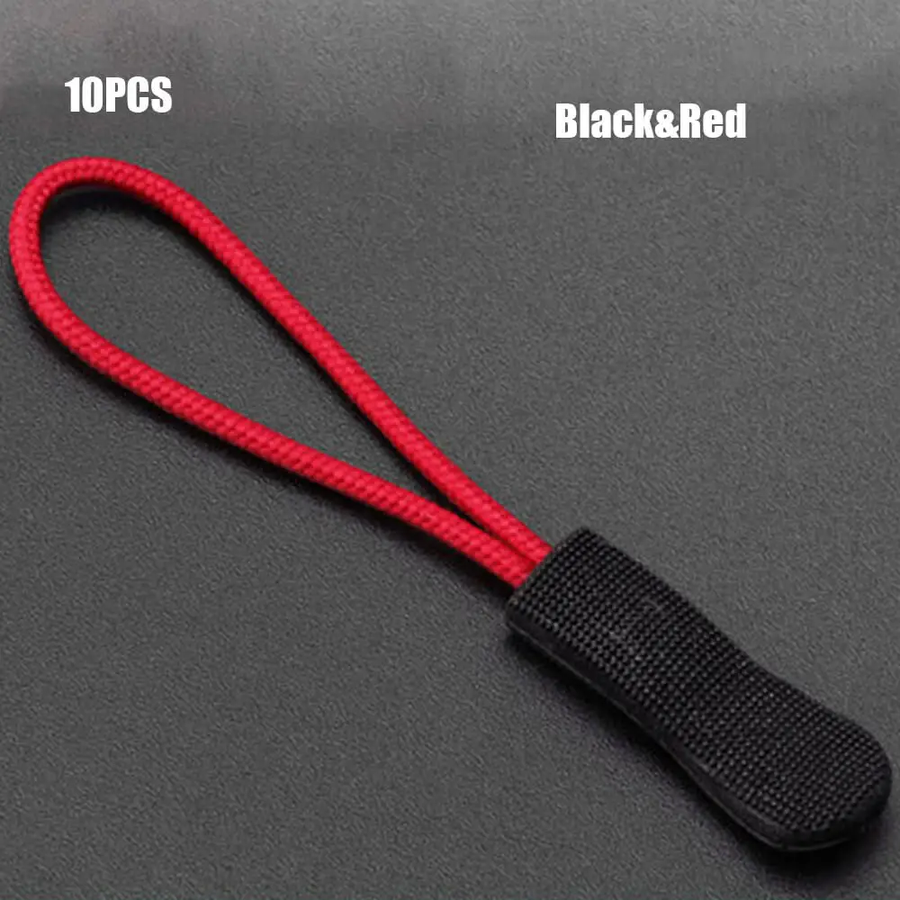 Red 10 шт., сменный зажим на застежке-молнии, фиксатор для веревок, застежка-молния, сумка для путешествий, чемодан, палатка, рюкзак - Цвет: Red