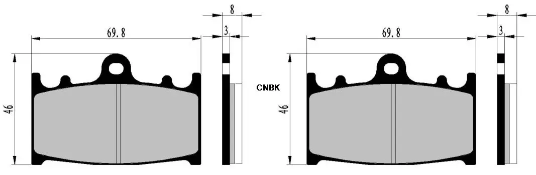 Набор тормозных колодок для SUZUKI GSX R400 GSXR400 GSXR R 400 K6 K7 K8 2006 2007 2008 / GSF400 GSF Bandit GK75B F610