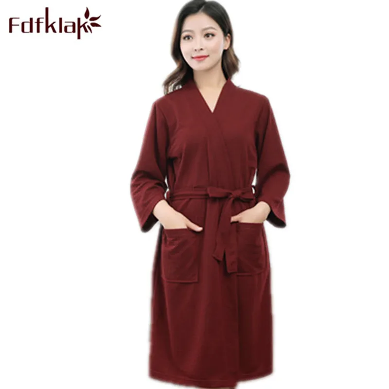 Fdfklak M XL 3XL большой размер Лето 2018 халат женский для сна Одежда дома ночной