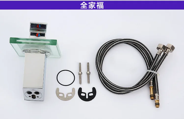 Стеклянный кран Водопад для ванной комнаты с одной ручкой смеситель раковины