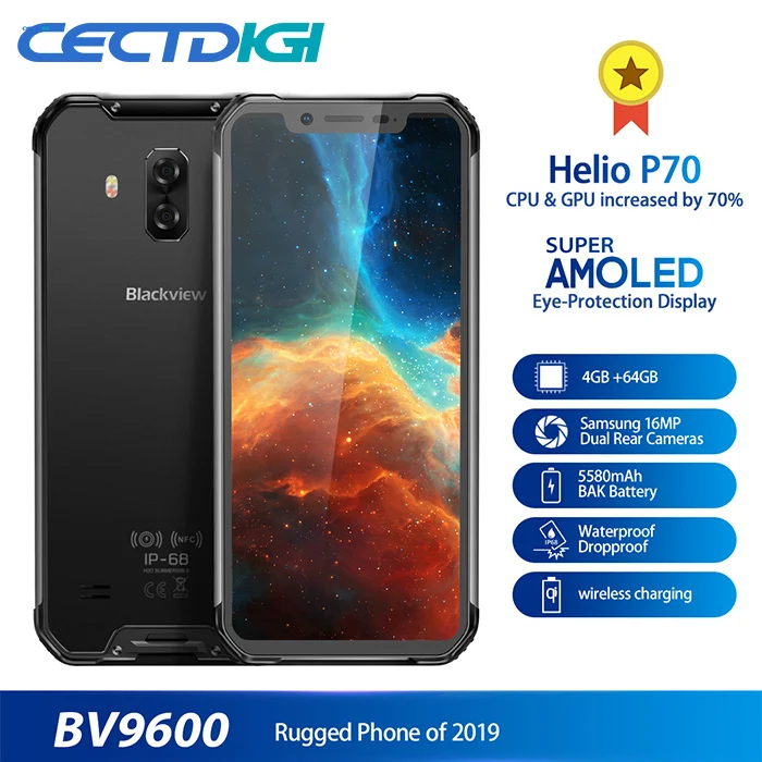 2019 Новый Blackview BV9600 Водонепроницаемый Android 9 0 4 Гб + 64 мобильный телефон на