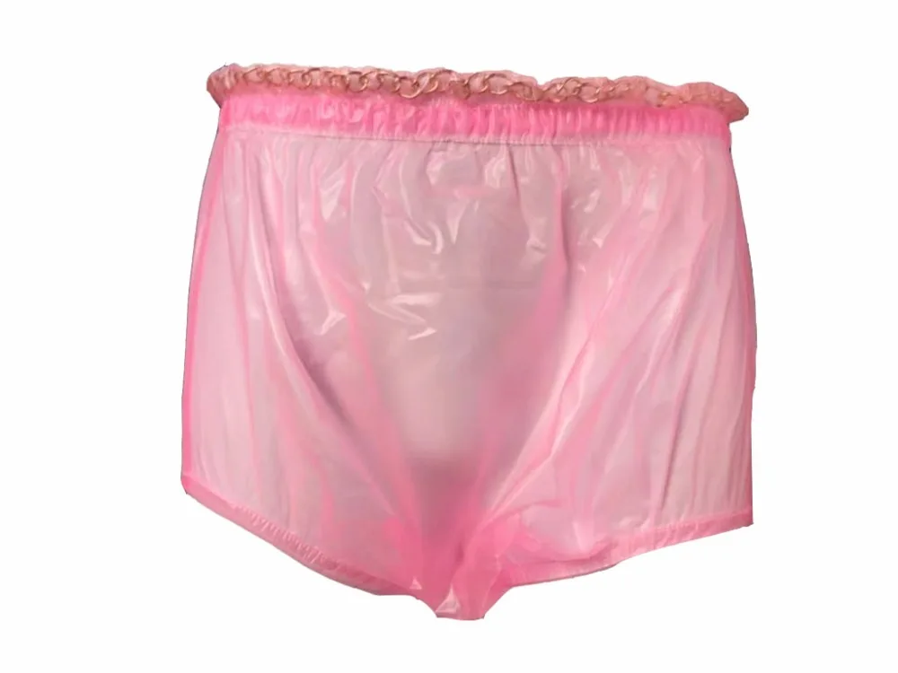 Haian ABDL Pull-On замок Пластиковые Брюки цвет стекло Прозрачный# P016-5