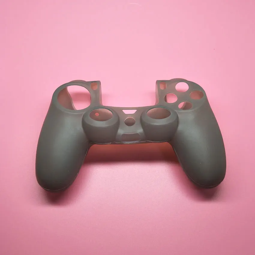 YuXi мягкий силиконовый резиновый чехол для Play Station Dualshock 4 PS4 DS4 Pro тонкий контроллер кожи - Цвет: Серый