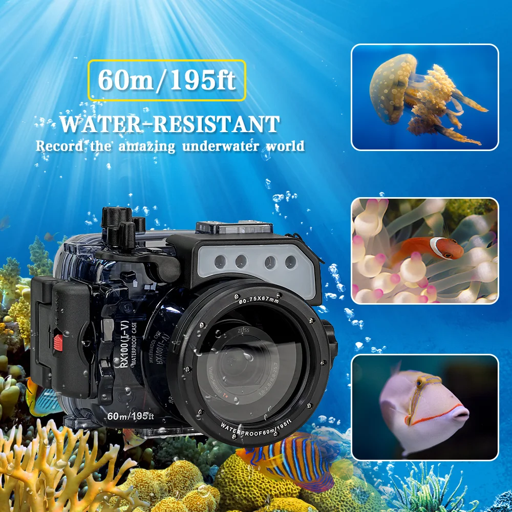 Водонепроницаемый чехол для камеры Sony RX100 V 60 м|Чехлы экшн-камер| |