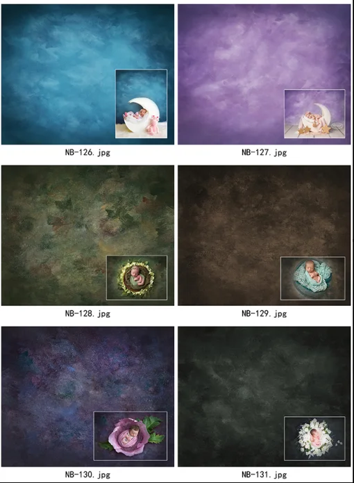 

Vinyl Cloth Photography Backdrop Newborn Baby Shower Old Master Photo Background Studio Solid Pure Color Photocall Photophone