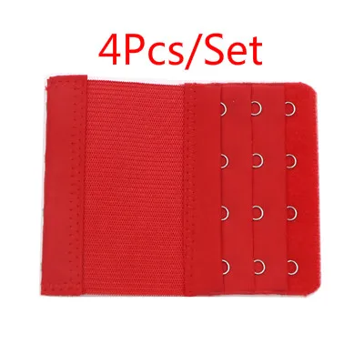 4Pcs 4/8 шт. 3 ряд 4 крючка бюстгальтер расширитель для Для женщин эластичный бюстгальтер Удлинительный ремень крюк клипса с ножными креплениями регулируемые пряжки для ремня, близко расположены чашечки - Цвет: 4Pcs
