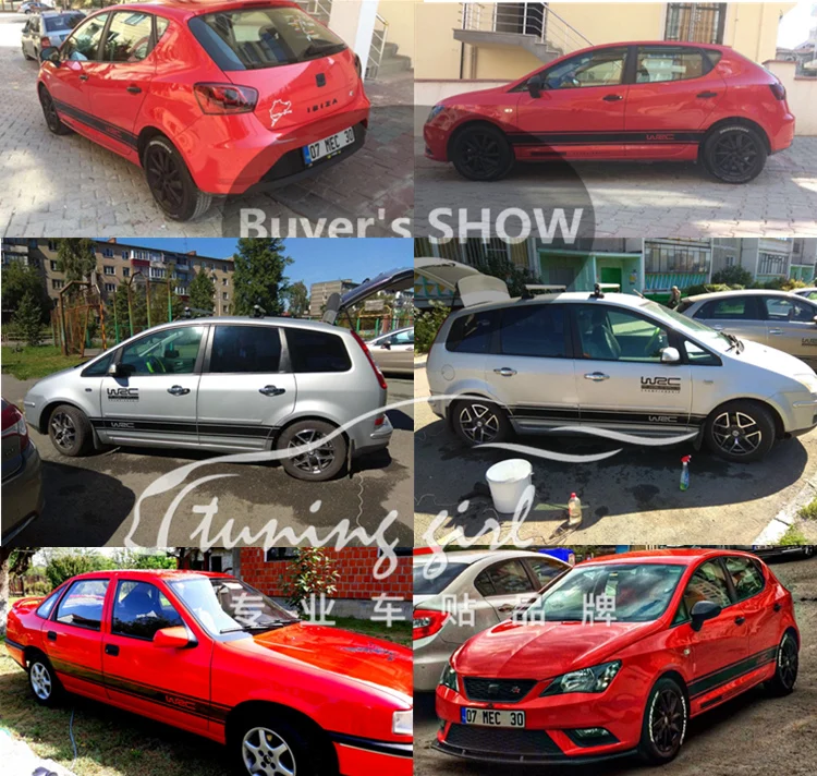 Автомобильные наклейки WRC World Rally Racing спортивные наклейки для всего тела авто тюнинг стиль водонепроницаемый 210*30 см D22