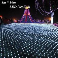 fairy 10m8m2000 led net light garland string light christmas holiday party garden square decoration lamps lighting waterproof