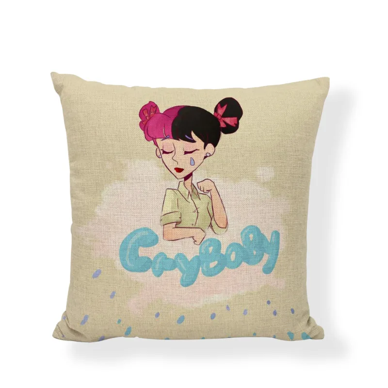 Наволочки для подушек Melanie Martinez Crybaby 45*45 см, для девочек, с рисунком облака, дождя, соски, дизайн, Офисная Автомобильная декоративная наволочка для подушки - Цвет: 6