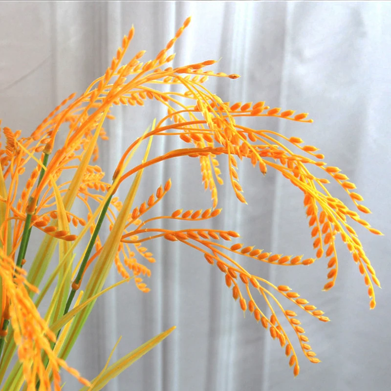 70 см длина имитация искусственного цветка желтый рис поддельное растение для