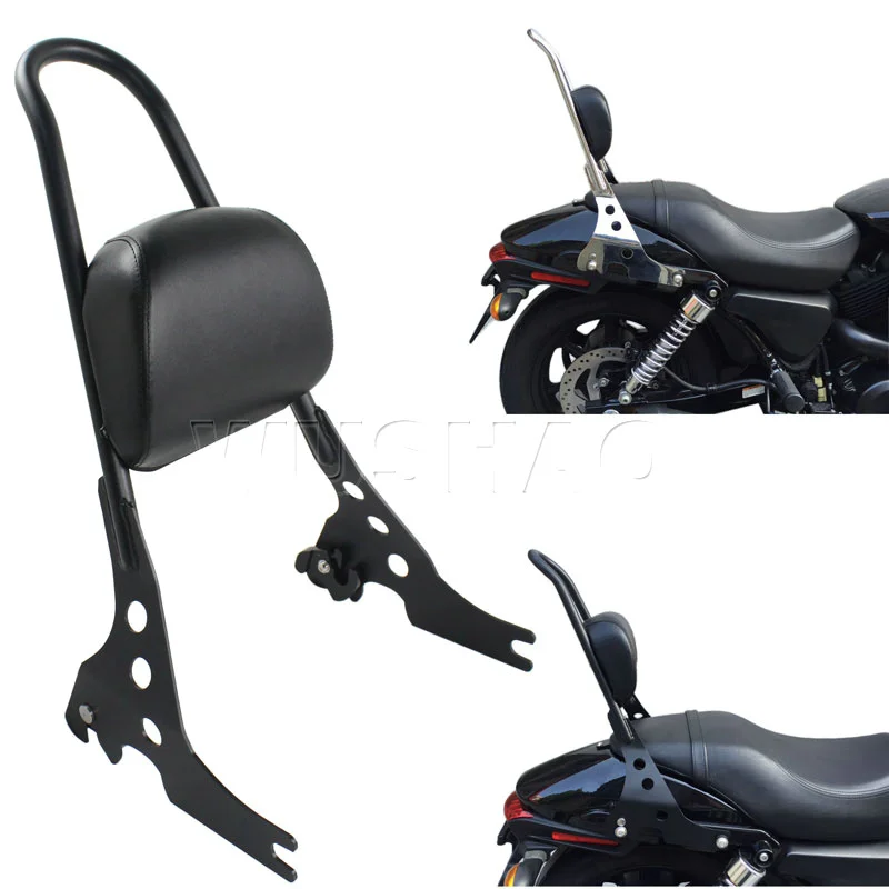 Для Харли стрит 500 750 XG500 XG750 чемодан стойки Сисси Бар сзади пассажирских спинка сидения подушки Pad